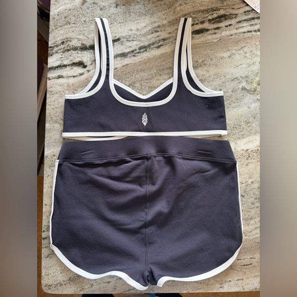 NWOT Free People Movement Women’s Black Duet Mini Bra & Shorts Set - Size XL - Picture 2 of 10